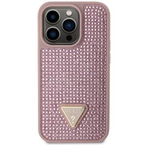 Guess GUHCP14LHDGTPP Apple iPhone 14 Pro 6.1" rožinės spalvos hardcase Rhinestone Triangle - Image 3