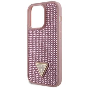 Guess GUHCP14LHDGTPP Apple iPhone 14 Pro 6.1" rožinės spalvos hardcase Rhinestone Triangle - Image 6