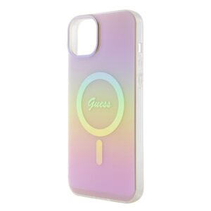 Guess GUHMP15MHITSP Apple iPhone 15 Plus / 14 Plus 6.7" dėklas telefonui rožinės spalvos hardcase IML Iridescent MagSafe - Image 6