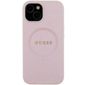 Guess GUHMP15MPSAHMCP Apple iPhone 15 Plus / 14 Plus 6.7" rožinės spalvos/pink hardcase Saffiano MagSafe - Image 3