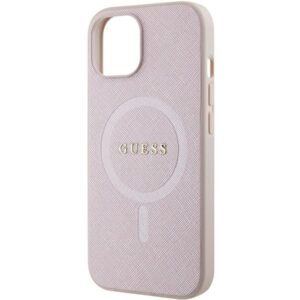 Guess GUHMP15MPSAHMCP Apple iPhone 15 Plus / 14 Plus 6.7" rožinės spalvos/pink hardcase Saffiano MagSafe - Image 5