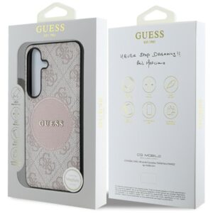 Guess 4G Round Patch Classic Logo MagSafe Samsung Galaxy S25 Plus dėklas telefonui rožinės spalvos - Image 8