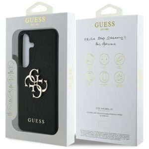 Guess Grained Big 4G Logo Small Classic Logo Samsung Galaxy S25 Plus dėklas telefonui juodos spalvos - Image 8