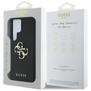 Guess Grained Big 4G Logo Small Classic Logo Samsung Galaxy S25 Ultra dėklas telefonui juodos spalvos - Image 8