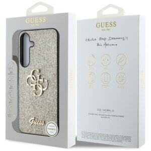 Guess Fixed Glitter Big 4G Metal Logo Samsung Galaxy S25 Plus dėklas telefonui auksos spalvos - Image 8