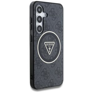 Guess 4G Glitter Triangle Buttons MagSafe Samsung Galaxy S25 Plus dėklas telefonui juodos spalvos - Image 4