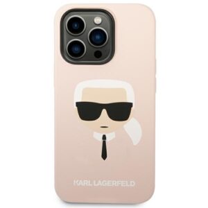 Karl Lagerfeld KLHCP14LSLKHLP Apple iPhone 14 Pro 6,1" hardcase dėklas telefonui rožinės spalvos Silicone Karl`s Head - Image 3
