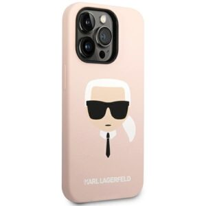 Karl Lagerfeld KLHCP14LSLKHLP Apple iPhone 14 Pro 6,1" hardcase dėklas telefonui rožinės spalvos Silicone Karl`s Head - Image 4