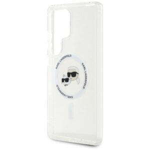 Karl Lagerfeld Button Karl & Choupette Heads Printed Logo MagSafe Samsung Galaxy S25 Ultra dėklas telefonui baltos spalvos - Image 6