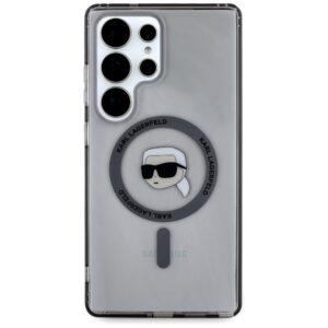 Karl Lagerfeld Button Karl Head Printed Logo MagSafe Samsung Galaxy S25 Ultra dėklas telefonui juodos spalvos - Image 3