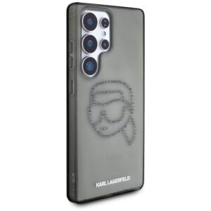 Karl Lagerfeld Rhinestones Karl Head Logo Samsung Galaxy S25 Ultra dėklas telefonui juodos spalvos - Image 4