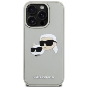 Karl Lagerfeld HC 3D Rubber Double Heads Apple iPhone 16 Pro Max beżowy - Image 3
