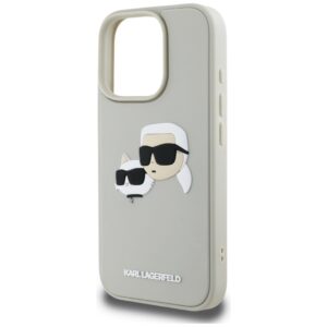 Karl Lagerfeld HC 3D Rubber Double Heads Apple iPhone 16 Pro Max beżowy - Image 6