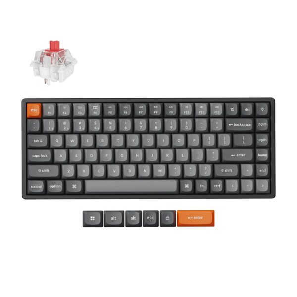 Keychron K2 Max QMK/VIA Wireless RGB - US Layout - Hot-Swappable Super Red (K2M-J1) Belaidė Žaidimų Klaviatūra
