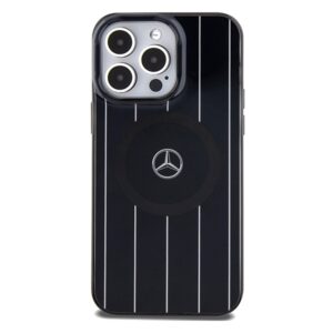 Mercedes MEHMP15X23HRSK Apple iPhone 15 Pro  Max 6.7" dėklas telefonui juodos spalvos hardcase Double Layer Crossed Lines MagSafe - Image 3