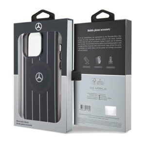 Mercedes MEHMP15X23HRSK Apple iPhone 15 Pro  Max 6.7" dėklas telefonui juodos spalvos hardcase Double Layer Crossed Lines MagSafe - Image 8