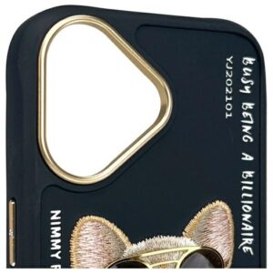 Nimmy Apple iPhone 16 6.1" dėklas telefonui juodos spalvos Glasses Cool Dog - Image 5