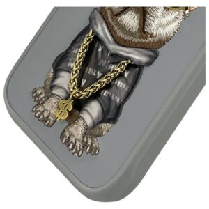 Nimmy Apple iPhone 16 Pro 6.3" dėklas telefonui pilkos spalvos Glasses Cool Dog - Image 4