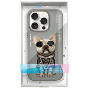 Nimmy Apple iPhone 16 Pro 6.3" dėklas telefonui pilkos spalvos Glasses Cool Dog - Image 9
