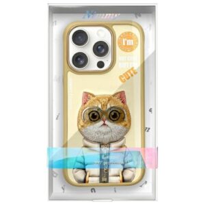 Nimmy Apple iPhone 16 Pro 6.3" dėklas telefonui haki spalvos Cool&Cute 2.0 Cat - Image 9