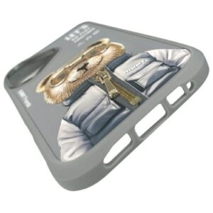 Nimmy Apple iPhone 16 6.1" dėklas telefonui pilkos spalvos Cool&Cute 2.0 Bear - Image 8