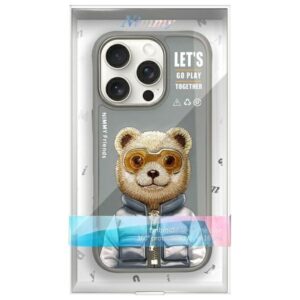 Nimmy Apple iPhone 16 Pro 6.3" dėklas telefonui pilkos spalvos Cool&Cute 2.0 Bear - Image 9