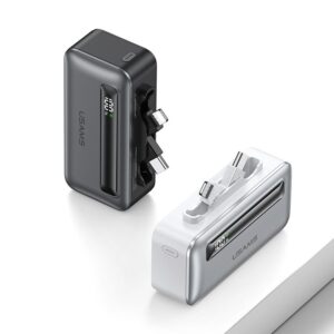 USAMS Powerbank 4500mAh USB-C/Lightning 20W PD Fast Charge sidabro spalvos XB Series 4K5CD23302 US-CD233 - Image 4