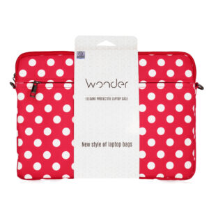 Wonder nešiojamo kompiuterio dėklas 15-16 colių red polka-dot - Image 6