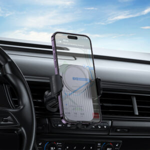 Borofone automobilinis laikiklis BH221 Path with induction charging to air vent juodos spalvos - Image 7