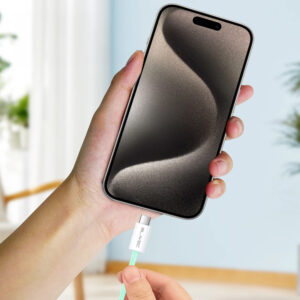 Blavec kabelis Candy braided - Type C į Type C - PD 60W 3A 1 metras (CCA-CC3GN10) žalios spalvos - Image 3