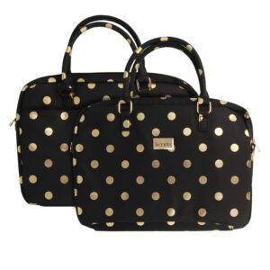 Wonder Briefcase Laptop 17 colių gold polka-dot