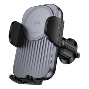Borofone automobilinis laikiklis BH221 Path with induction charging to air vent juodos spalvos