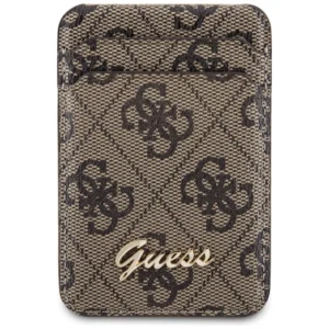 Guess Wallet Card Slot Stand GUWMSHG4SHW - dėklas telefonui rudos spalvos MagSafe 4G Classic Logo - Image 3