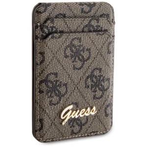 Guess Wallet Card Slot Stand GUWMSHG4SHW - dėklas telefonui rudos spalvos MagSafe 4G Classic Logo - Image 4