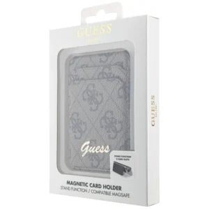 Guess Wallet Card Slot Stand GUWMSHG4SHW - dėklas telefonui rudos spalvos MagSafe 4G Classic Logo - Image 5