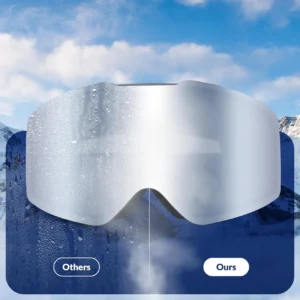 Qunature Black Frameless Ski Goggles - Black - Image 5