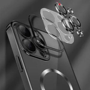 Wozinsky Electroplated Magsafe Samsung Galaxy S24 FE - dėklas telefonui juodos spalvos - Image 3