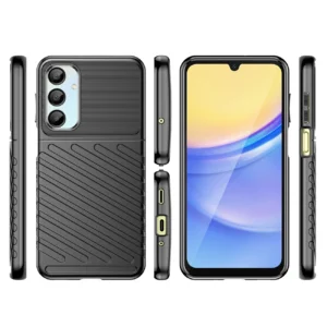 Thunder Samsung Galaxy A56/A36 Silicone Armored Cover - dėklas telefonui juodos spalvos - Image 3
