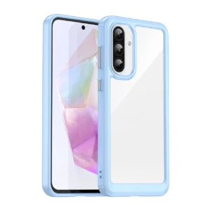 Outer Space Samsung Galaxy A56 Cover with Flexible Frame - dėklas telefonui mėlynos spalvos