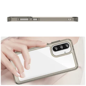 Outer Space Samsung Galaxy A56 Cover with Flexible Frame - Semi-dėklas telefonui skaidrus, dėklas telefonui juodos spalvos - Image 4