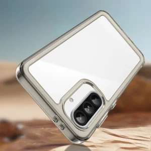 Outer Space Samsung Galaxy A56 Cover with Flexible Frame - Semi-dėklas telefonui skaidrus, dėklas telefonui juodos spalvos - Image 6