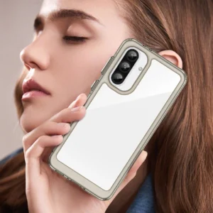 Outer Space Samsung Galaxy A26 Cover with Flexible Frame - Semi-dėklas telefonui skaidrus, dėklas telefonui juodos spalvos - Image 8