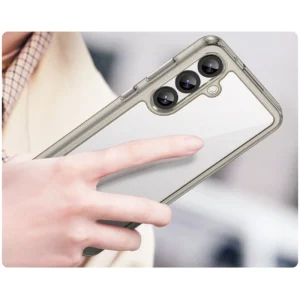 Outer Space Samsung Galaxy A36 Cover with Flexible Frame - Semi-dėklas telefonui skaidrus, dėklas telefonui juodos spalvos - Image 5