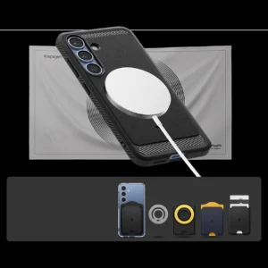 Spigen Rugged Armor Mag MagSafe Samsung Galaxy S25 - Matte dėklas telefonui juodos spalvos - Image 5