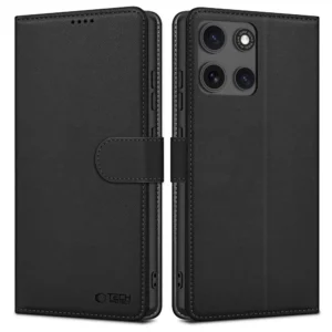Tech-Protect Wallet Motorola Moto G15 / G15 Power - dėklas telefonui juodos spalvos