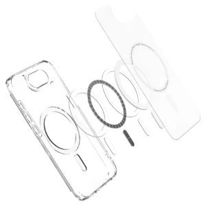 Spigen Ultra Hybrid MagSafe Apple iPhone SE 4 (2025) - dėklas telefonui baltos spalvos, dėklas telefonui skaidrus - Image 5