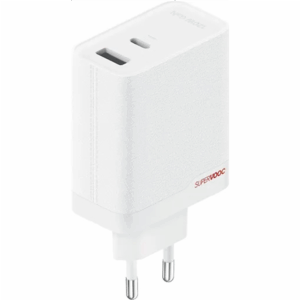OnePlus SUPERVOOC 120W Dual USB-A + USB-C kelioninis įkroviklis + USB-C/USB-C kabelis baltos spalvos - Image 3