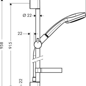 Dušo komplektas Hansgrohe Unica 27771000 - Image 3