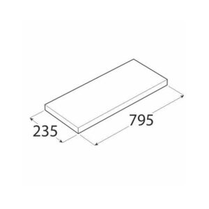Lentyna Velano Sonoma 65117 FS 80/24 DS, 795 x 38 x 235 mm - Image 3