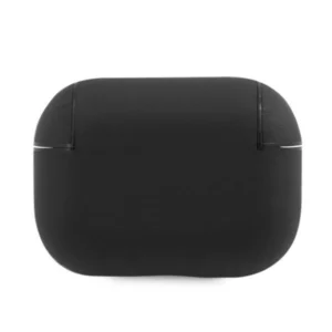 BMW BMAPSSLBK Apple AirPods Pro ausinių dėklas juodos spalvos Geniune Leather Silver Logo - Image 2